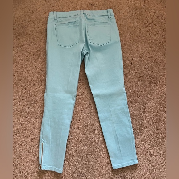 White House Black Market Turquoise Savvy Skinny Jeans Size 6 - Picture 3 of 4